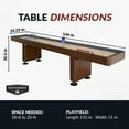 thumbnail image 3 of Hathaway Challenger 12-ft Shuffleboard Table with Walnut Finish, 144-in l x 24.25-in w, 3 of 8