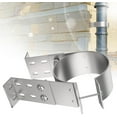 thumbnail image 1 of Support de Cheminée Réglable 3 Pouces, Sangle Murale pour Cheminée à Granulés, Support de Fixation Murale pour Conduit de Ventilation, Métal, Argenté, 1 of 5