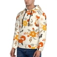 thumbnail image 3 of Haiem Flower Fox Patterned Men's Hoodie with Kangaroo Pocket - Ideal Pullover Sweatshirt for Daily Wear, Travel, and Home-Medium, 3 of 7