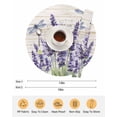 thumbnail image 6 of 13 Inch Round Placemats Set of 4, Purple Lavender Non Slip Heat Insulation PP Table Mats, Summer Watercolor Dragonfly Wooden Grain Washable Place Mats for Kitchen Dining Party Table Decor, 6 of 7
