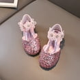 thumbnail image 3 of Little Girls Glitter Sequins Princess Low Heels Party Dance Shoes, 3 of 8