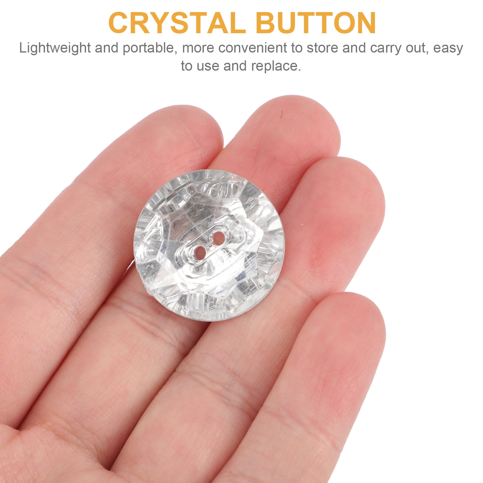 200 Pcs Button Sofa Crystal DIY Crafts Headboards Acrylic Flat Rhinestone Buttons for Clothing Shirts