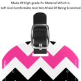 thumbnail image 4 of Square 2Pack PU Leather Pink Black Texture Cruise Luggage Tag with Privacy Cover and Name ID Tag for Travel Handbags Backpacks Luggage Tags, 4 of 6