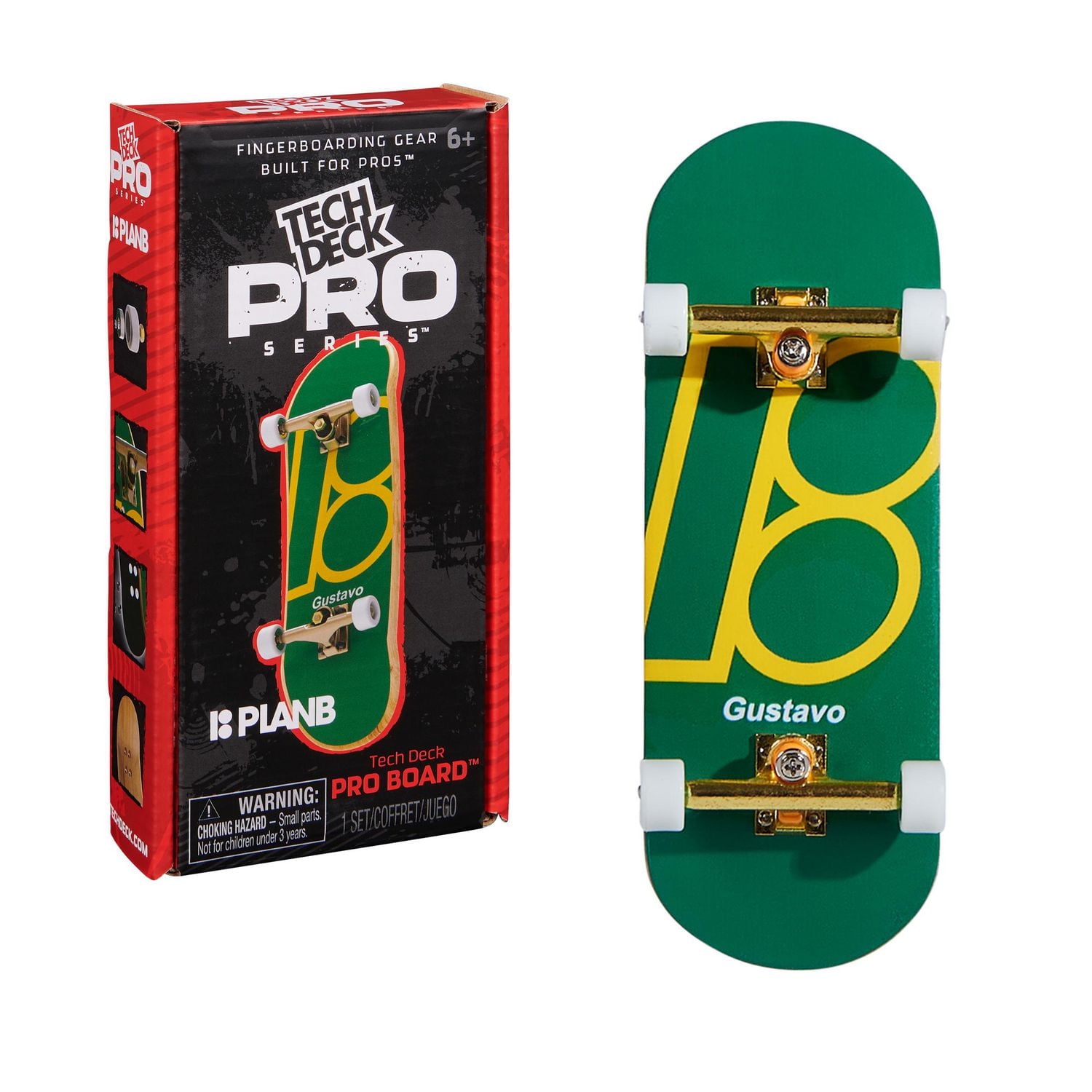 Tech Deck, Plan B Pro Series Finger Board with Storage Display, Built for Pros; Authentic Mini Skateboards, Kids Toys for Ages 6 and up