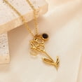 thumbnail image 2 of JO WISDOM Birth Flower Pendant Necklaces for Women 18K Gold Plated Dainty Layered Birth Month Flower with Birthstone Pendant Necklaces Personalized Custom Floral Jewelry Gift for Her, 2 of 8