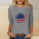 thumbnail image 2 of Camisetas de Manga Corta para las Mujeres Día de la Independencia Impreso Suelto Cuello Redondo Tee, Casual Y Blusas Festivas para las Mujeres Casual, 2 of 4