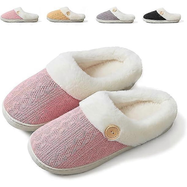40/41 EU Slippers Women Men Winter House Slippers Cozy Warm Slippers Plush Slippers Furry Indoor Non-Slip Home Shoes