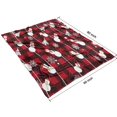 thumbnail image 4 of Red Christmas Snowman Pattern Blanket,Comfortable Soft Flannel Throw Blanket,All Season,Warm Lightweight Blankets for Sofa Bed Couch Living Room Chair,60"x80", 4 of 4