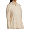thumbnail image 4 of Splendid Women's Ultra Soft Leopard Print Cowl Neck Pullover Top Sweatshirt, 4 of 6
