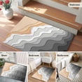 thumbnail image 6 of Abstract Washable Small Entryway Area Rugs 2'x3', Gray Gradient Ocean Beach Waves Low Pile Throw Rug Non-Slip Sturdy Edge Binding Carpet for Front Door Floor Room Entry, 6 of 9