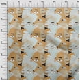 thumbnail image 3 of oneOone Polyester Lycra Light Brown Fabric Abstract Face Craft Projects Decor Fabric Printed By The Yard 56 Inch Wide, 3 of 4