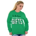 thumbnail image 4 of Christmas Tis The Season For Presents Sweatshirt for Men or Women Brisco Brands S, 4 of 6