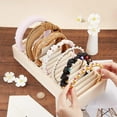 thumbnail image 3 of 20 Slots Wooden Hairbow Display Jewelry Bangle Display Stand Multi-Grid Jewelry Scrunchie Storage Organizer Holder with Adjustable Dividers for Hair Accessory Necklaces Bangle Slot：0.5" BurlyWood, 3 of 6