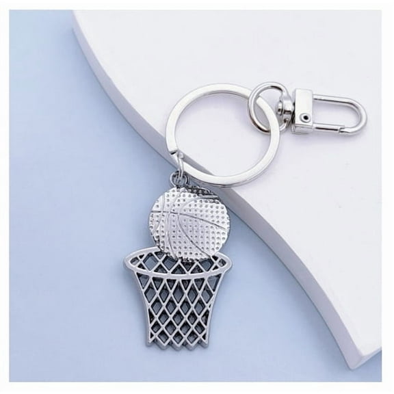 Exquisite Basketball Keychain Sports Keyring Souvenir for Basketball Fans Basketball Accessories Basketball Elements Keychain Basketball Party Favors