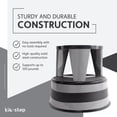 thumbnail image 2 of Taburete Cramer Kik Step Step Steel con dos escalones de 160 kg de capacidad, color gris, 2 of 7
