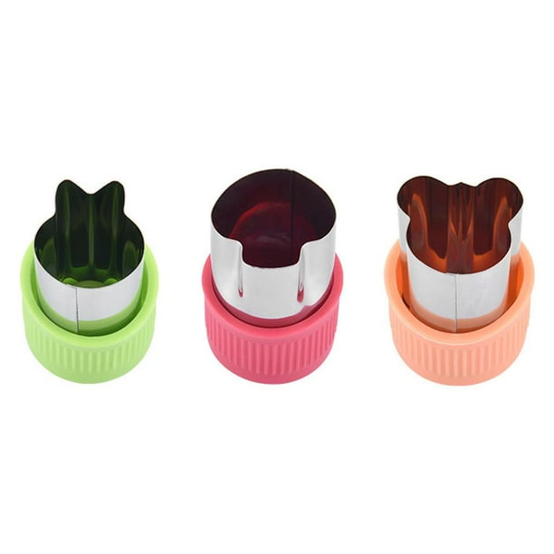 Mini Cortadores De Galletas Para Tartas, Cortadores De Verduras, Lindos Sellos De Frutas, Moldes Decorativos Para Alimentos, Herramientas Para Hornear Y Suplementos Alimenticios Para Cocina 3 Piezas sonducket HA020839-00