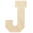thumbnail image 1 of Krafty Supply - 4" Tall Birch Letter J | 1/4" Birch Plywood |Collegiate|Wooden Letter|Craft Alphabet Initials, 1 of 4