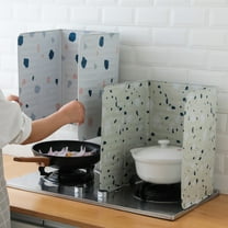 SOPOTUTU Anti Oil Splatter Guard Kitchen with Hinged White Panels 1 Set for Cooking Safety