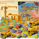 thumbnail image 1 of Alfombra con mapa para niños de Navidad, juego de modelos de coches de aleación, caja ciega con mapa, camión de bomberos, coche de policía, coche de ingeniería, 1 of 5