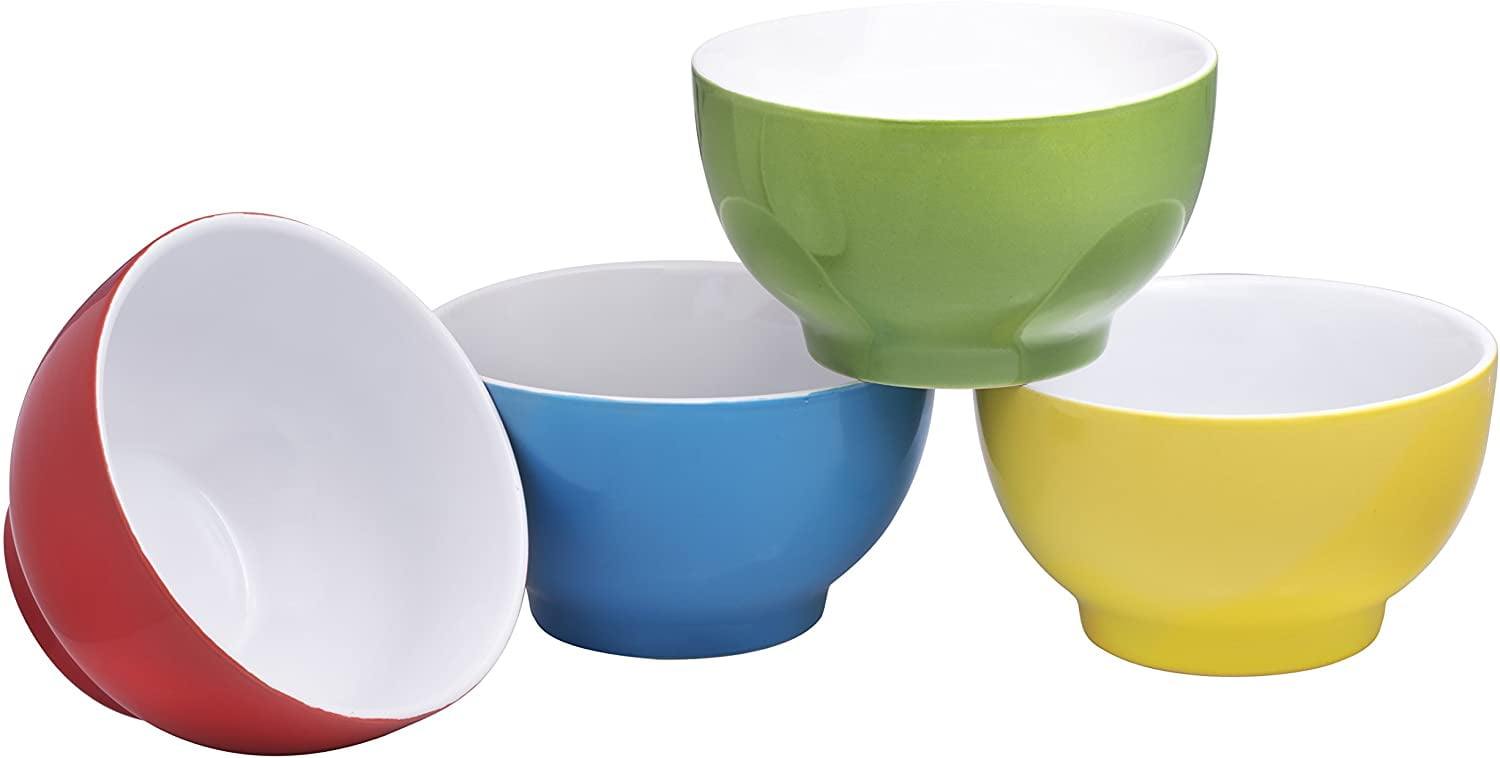 Assorted Colors Stoneware Pasta Bowls 4-Piece Details about   12.05 oz 