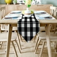 thumbnail image 2 of Classic Black And White Plaid Table Runners For Wedding Party Decoration Modern Table Runner Rustic Wedding Decor For Home, 2 of 5