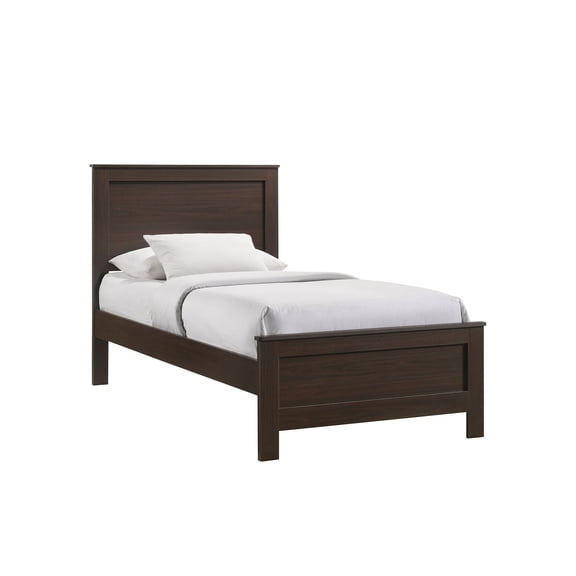 Picket House Furnishings Santino Twin Panel Bed in Espresso