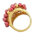 thumbnail image 2 of Fashion Alloy Yellow Gold-Tone Pink Red Beads Statement Cocktail Ring, 2 of 3