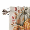 thumbnail image 5 of Valances for Windows Orange Pumpkin Rod Pocket Cafe Window Treatments Valance Curtains for Kitchen Bathroom Laundry Basement Windows 56"x16", 5 of 6