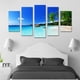 thumbnail image 3 of Juego de Cuadros Decorativos, Playa Paradisíaca y Estilo Tropical, 5 Piezas, Ideal para Sala y Recámara, 150x80cm, 3 of 5