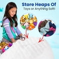 thumbnail image 2 of Cheer Collection Faux Fur Bean Bag and Stuffed Animal Storage Case, White, 2 of 5