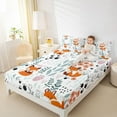 thumbnail image 4 of Homewish Cartoon Fox 3pcs Twin Sheet Sets for Preppy Children Kids,Dreamy Princess Twin Fitted Sheet,Kawaii Animal Breathable Flat Sheet,Luxury Bedroom Decor, 4 of 7