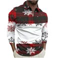 thumbnail image 2 of Blusa y camisa de manga larga con cuello vuelto para hombre, jersey con cremallera y solapa estampada, blusa de manga larga con cuello vuelto, blusa de poliéster para hombre, 2 of 5