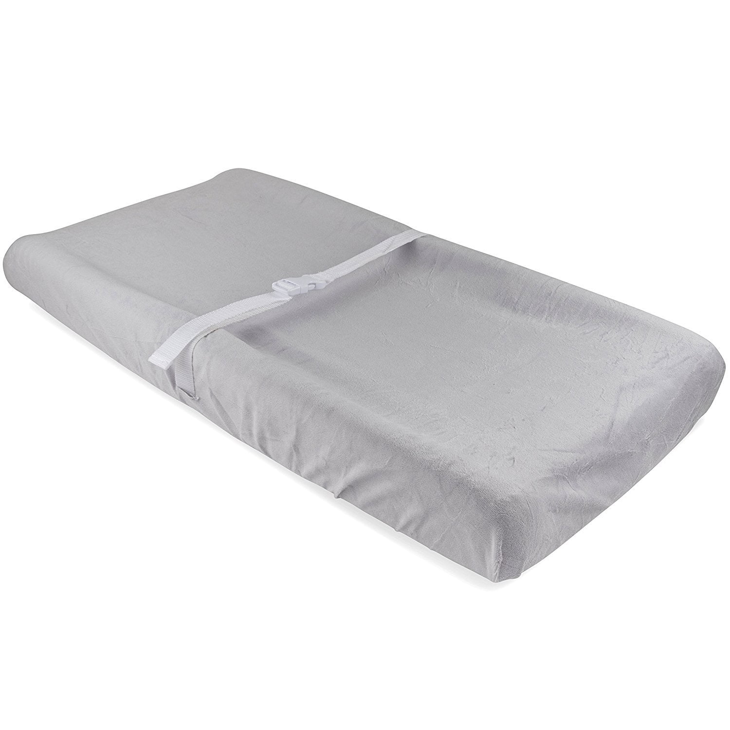 Waterproof Plush Velvet Change Pad Cover Solid Grey
