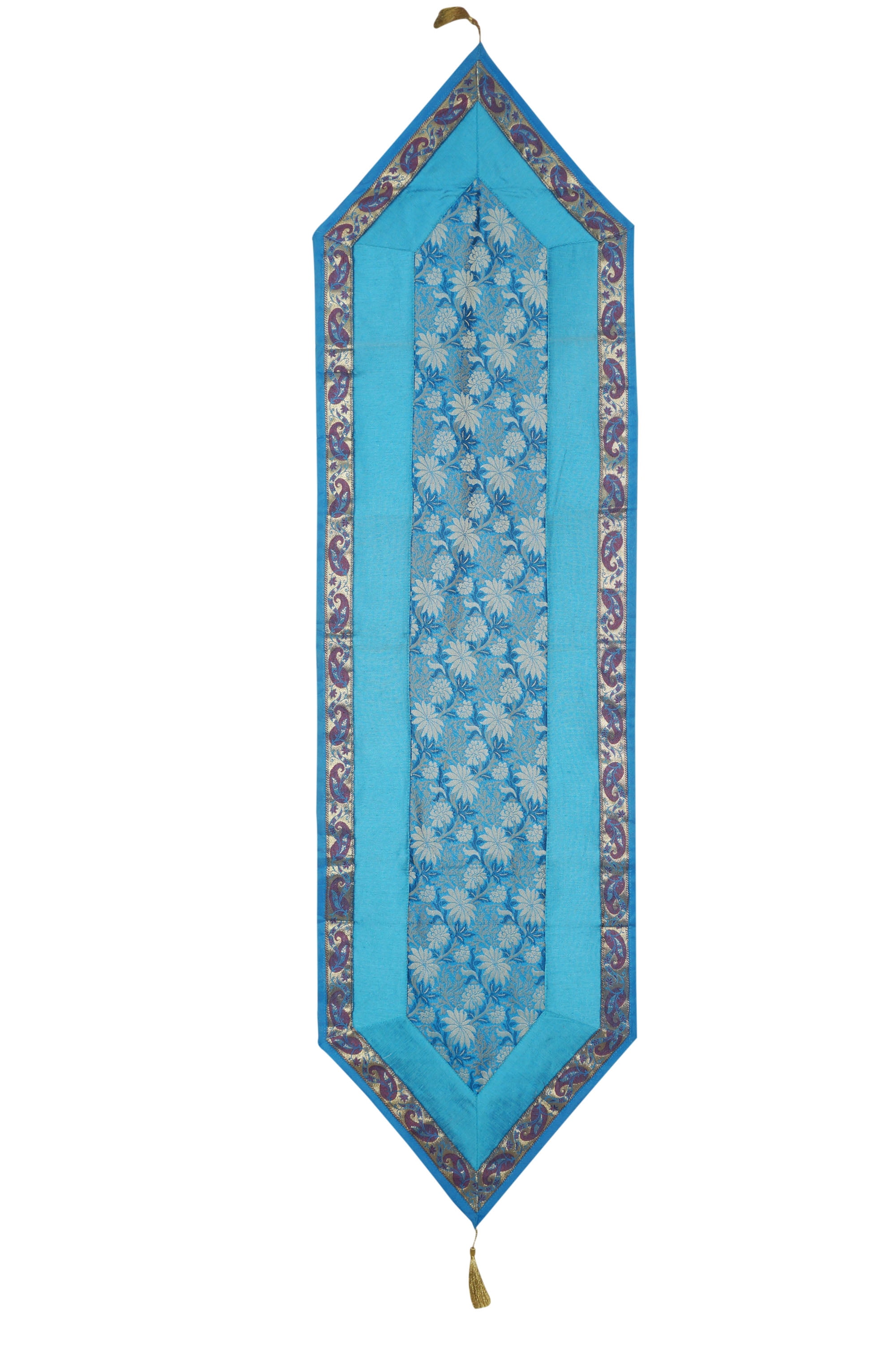 Mogul Beautiful Sari Silk Table Runner Decorative Tapestry Table