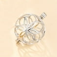 thumbnail image 5 of ABPETE 925 Sterling Silver Flower Pearl Cage, Openable Hollow Cage Lockets Pendant Cage, Charm Pendants for DIY Necklace Jewelry Making Women's Gift(white Gold), 5 of 7