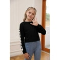 thumbnail image 3 of Sherrylily Girls Kids Crop Tops Long Sleeve Daisy Printed Fashion Pullover, 3 of 6