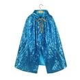 thumbnail image 2 of Otqutp Girls Sequin Princess Cape Cloaks Sparkly Shawl Kids Hooded Cape Full Length Christmas Birthday Party Festival Outfit, 2 of 3