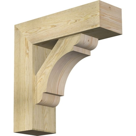 

8 W x 26 D x 26 H Olympic Block Rough Sawn Bracket w/ Offset Brace Douglas Fir