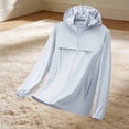 thumbnail image 4 of Daiosportswear Women's Upf 50+ Lightweight Full-Zip Hooded Sun Protection Jacket with Breathable Vents and Elastic Cuffs Light Blue XXXXXL, 4 of 5