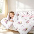 thumbnail image 3 of Erosebridal Graceful Bird Animals Twin Comforter Sets,Transitional Flower Bedding Set,White Pink,Pink Reversible,2 Pieces,1 Comforter and 1 Pillowcase, 3 of 7
