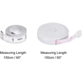 thumbnail image 2 of 3pcs Soft Tape Measure Set 150cm/60" Retractable Measuring Ruler with 150cm/60" White Soft Ruler for Body Cloth Sewing, White Cool Blue, 2 of 5