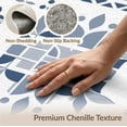thumbnail image 6 of ODIKA 4'x6' Blue Geometric Medallion Trellis Washable Area Rug Traditional Ornate Lattice Design With Intricate for Home Office, Under Desk, Non-Slip Chair-Friendly, Flatwoven, 6 of 7