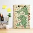 thumbnail image 5 of FMSHPON Vintage World Map Trees Mountains Clipboard Hardboard Wood Nursing Clip Board and Pull for Standard A4 Letter 13x9 inches, 5 of 7