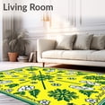 thumbnail image 2 of ODIKA 6'x9' Machine Washable Non-Slip Area Rug, Festive Snowflake Medallion High Traffic Rug, Yellow, 605863, 2 of 7