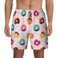 thumbnail image 2 of Picia Colorful Donuts pattern Mens Swim Trunks with Compression Liner Stretch Beach Shorts Quick Dry with Zipper Pockets No-Chafing Board Shorts-3X-Large, 2 of 9