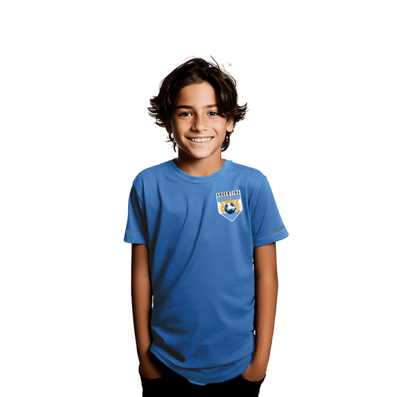 Playera de Futbol infantil, deportiva, Dryfit. Unisex. De 4 a 11 años