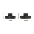 thumbnail image 3 of Uxcell Mod 1 M1 27T 28T Hardened Steel Pinion Motor Gear Set 5mm RC Motor Shaft, 3 of 6