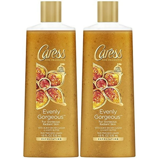 caress exfoliating body wash evenly 18 oz 2 pk