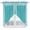 Turquoise, variant on Turquoise Kitchen Window Curtains, Swag Curtains Valance for Bedroom Living Room Bathroom, Geometric Boho Ethnic Tile Chic Monochrome Rod Pocket Window Treatment Curtain Block Drapes 2 Panels 28"x36"