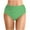 Green, variant on Women's Summer Solid Color Waist Length Pleated Beach Swim Trunks: Double Layered Triangle Design, Comfortable for Beach
